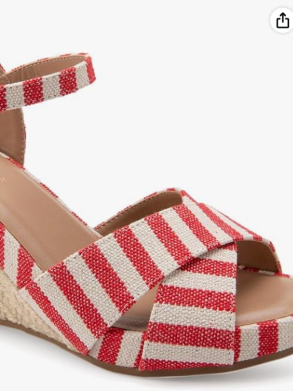 Aerosoles womens Pastel Red/White Striped Size 11